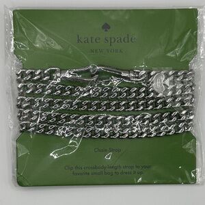 Kate Spade Silver Crossbody Chain Strap NWT